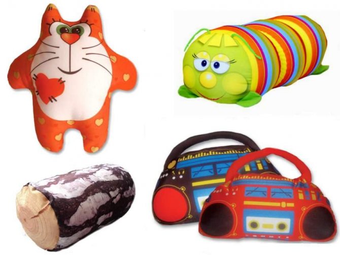 антистрессовые игрушки и подушки