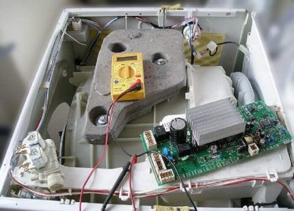 Control unit in the washing machine