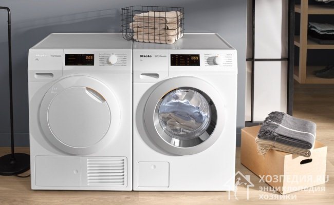 Miele household appliances for washing and drying clothes