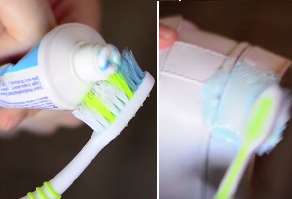 Cleaning soles with toothpaste