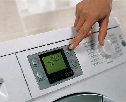 Automatic washing machine display