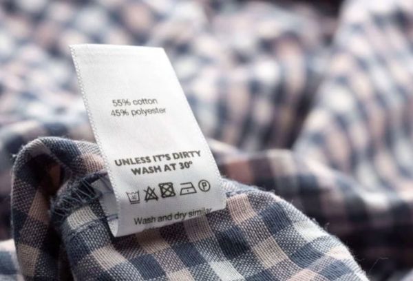Label on a shirt