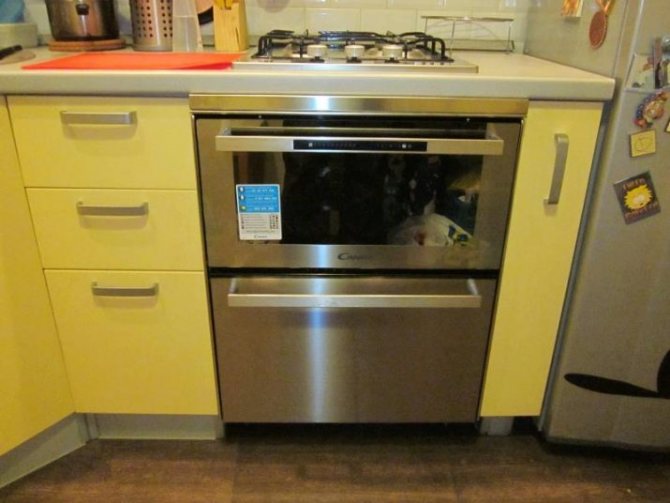 Gas stove with dishwasher: pros and cons