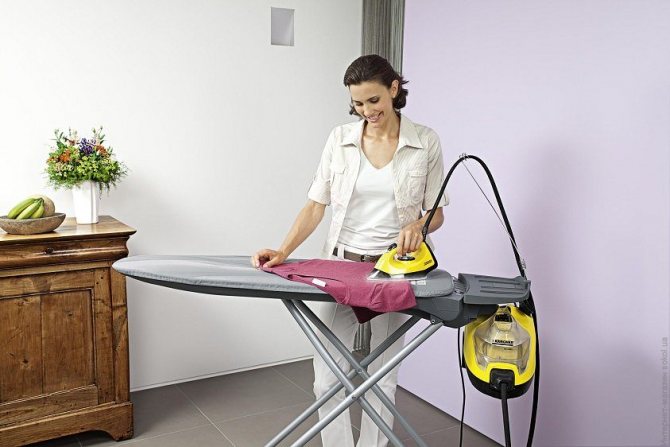 Ironing and steaming clothes