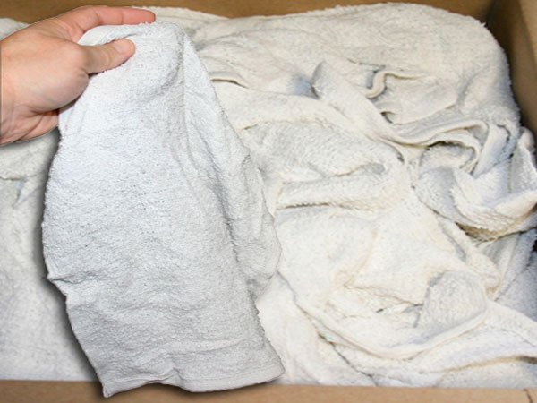 Dirty and hard terry towels
