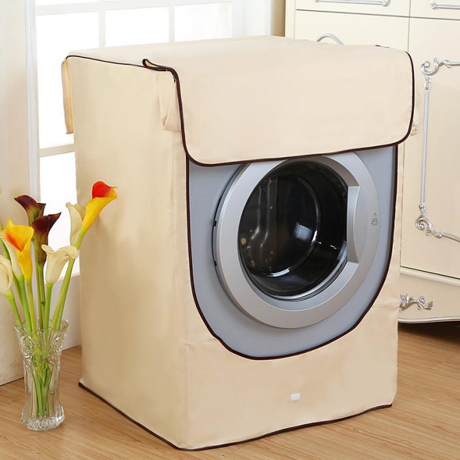 Having a special cover, the washing machine will fit into any interior without much difficulty