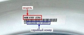 information on the Indesit sticker