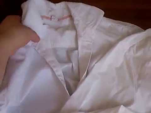 How to bleach a white terry robe