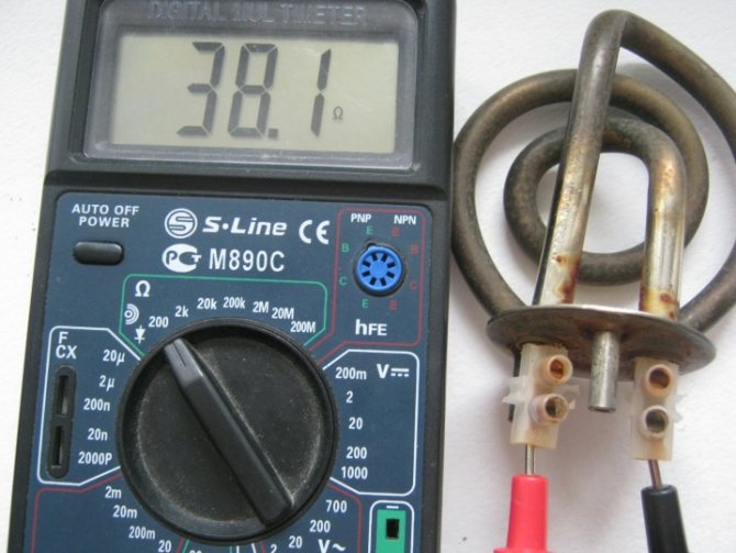 How to check (ring) a heating element with a multimeter