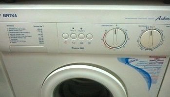 How to turn on the washing machine Vyatka