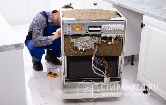 Когда специалист едет ремонтировать посудомойку и знает код ее ошибки, он сразу берет с собой нужные запчасти