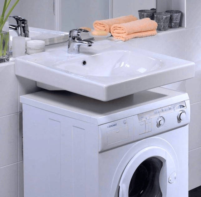 Компактная стиральная машина под рукомойником