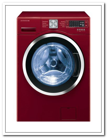 Red washing machineDaewoo Electronics DWC-UD121 DC