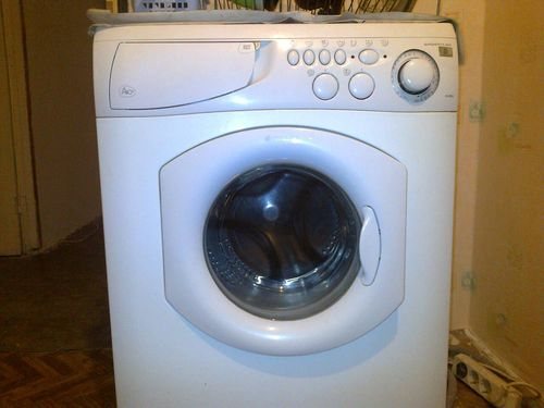 Front side of the washing machine