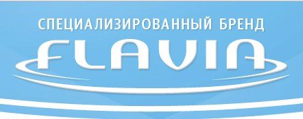 Logo of the Flavia company for the production of dishwashers for home use