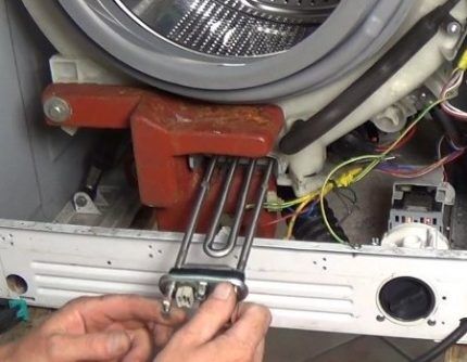 Installation of a new heating element