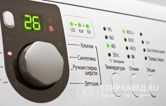 In case of various problems, special fault codes are displayed on the display of the washing machine.