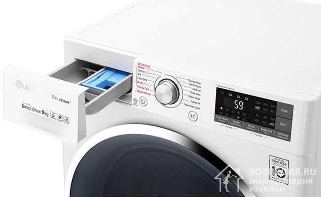 The photo shows an LG inverter washing machine. It was this South Korean brand that first released a similar unit in 2005 