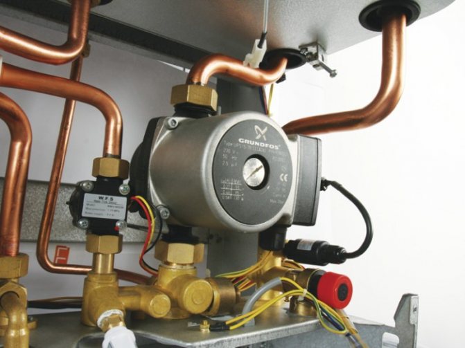 Pump in a gas boiler