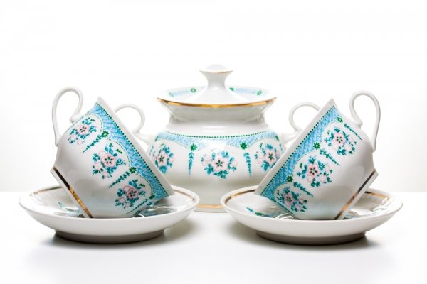 It is not recommended to wash luxury porcelain in the dishwasher due to the risk of darkening.