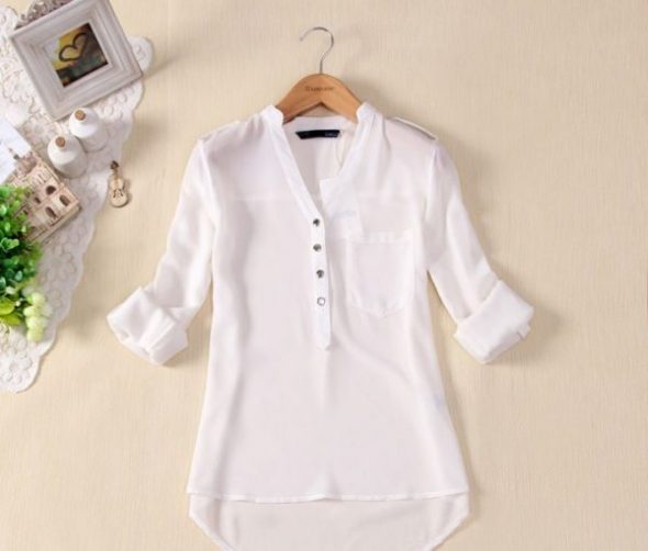 Delicate starched blouse