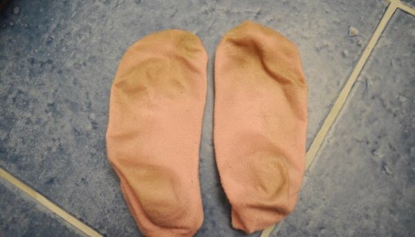 Socks before washing with an ultrasonic machine