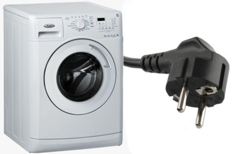 turn off the power to the washing machine