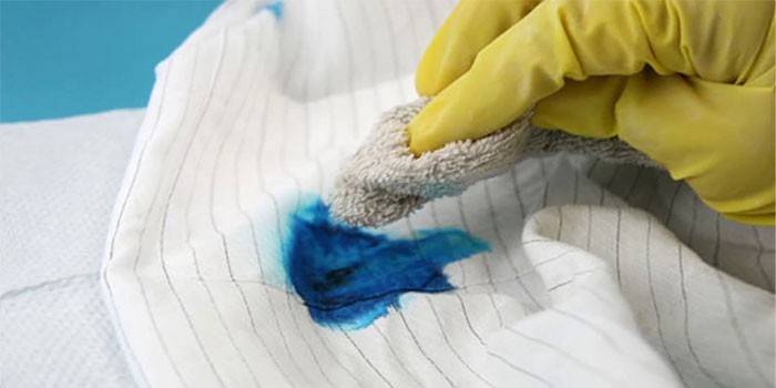 Treating stains on clothes