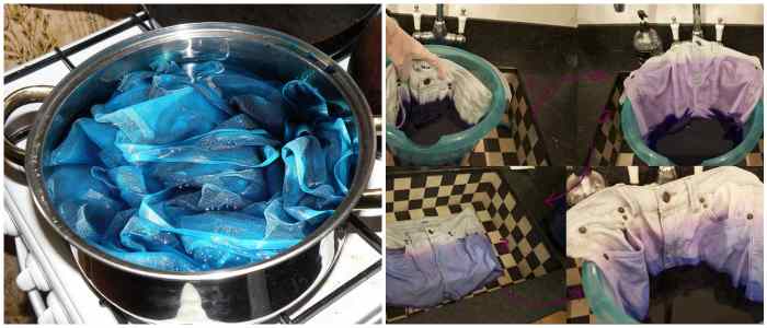 Hand dyeing clothes