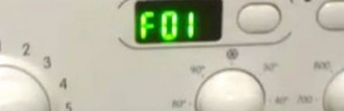 Error F01, F1 in the Ariston washing machine