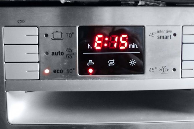 ошибка посудомоечной машины E15