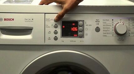 Rebooting the washing machine programmer