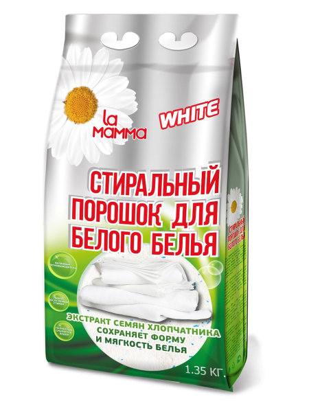 Powder for white laundry