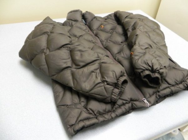 Proper drying of a down jacket