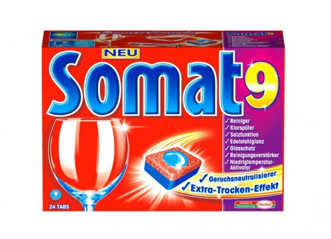 When using products This is Somat, Frosch, Econta, Ecover - the tablet must be removed from the package and placed in the dispenser compartment