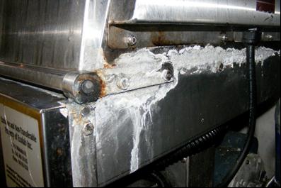 If you use the dishwasher for a long time without salt, persistent limescale will form.
