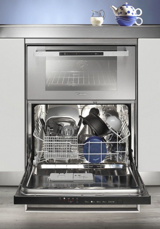 Пример комбинированной модели 3 в 1, включающую в себя плиту, духовку и посудомоечную машину
