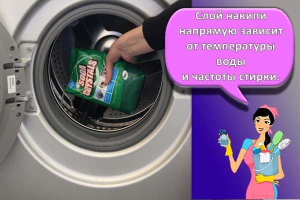 процесс очистки стиральной машинки