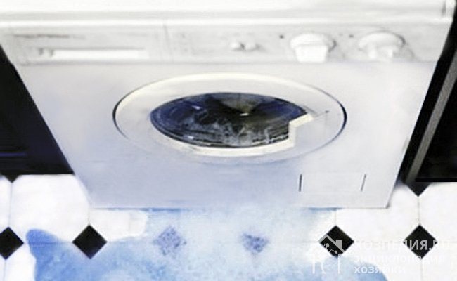 A leaking washing machine can create a real flood in the room.