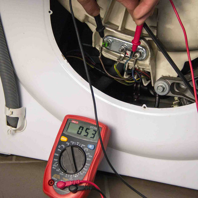 Проверка ТЭНа стиральной машины с помощью мультиметра