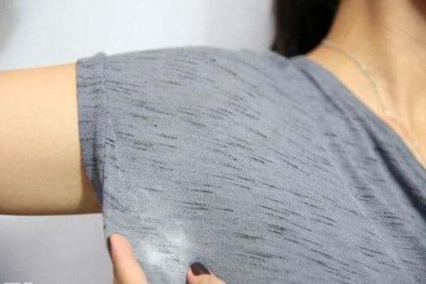 Deodorant stain on a T-shirt