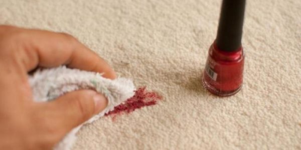 Varnish stain on carpet