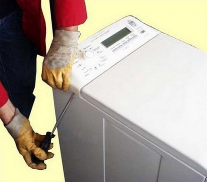 Dismantling the Zanussi vertical washing machine