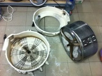 Repair of a non-removable washing machine tank
