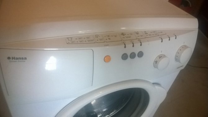 Washing modes and times in the Hansa washing machine