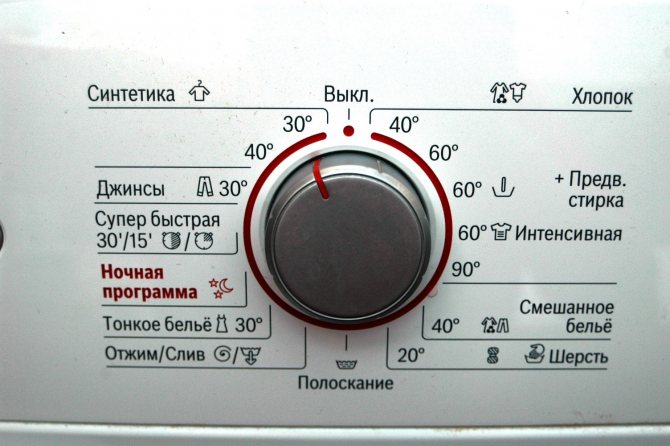 machine washing modes