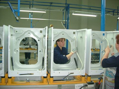 Assembly of washing machines