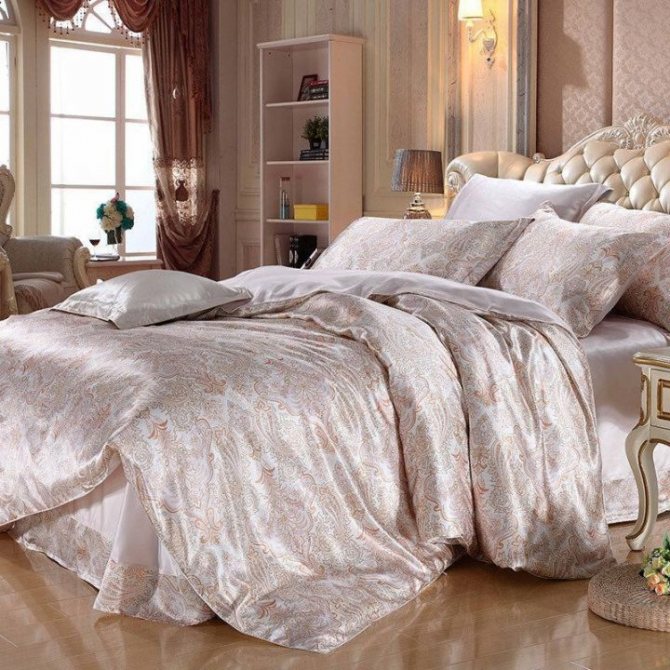 Silk bed linen