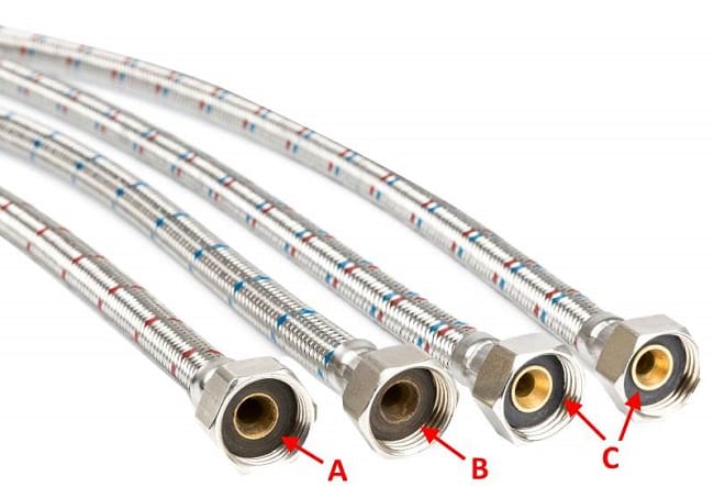 Hoses for cold and hot water, as well as universal