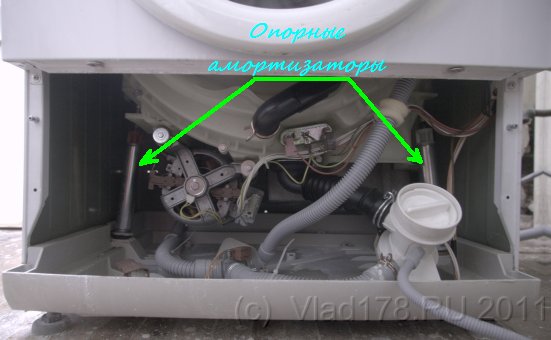 Hansa Comfort 800 washing machine with bottom panel removed